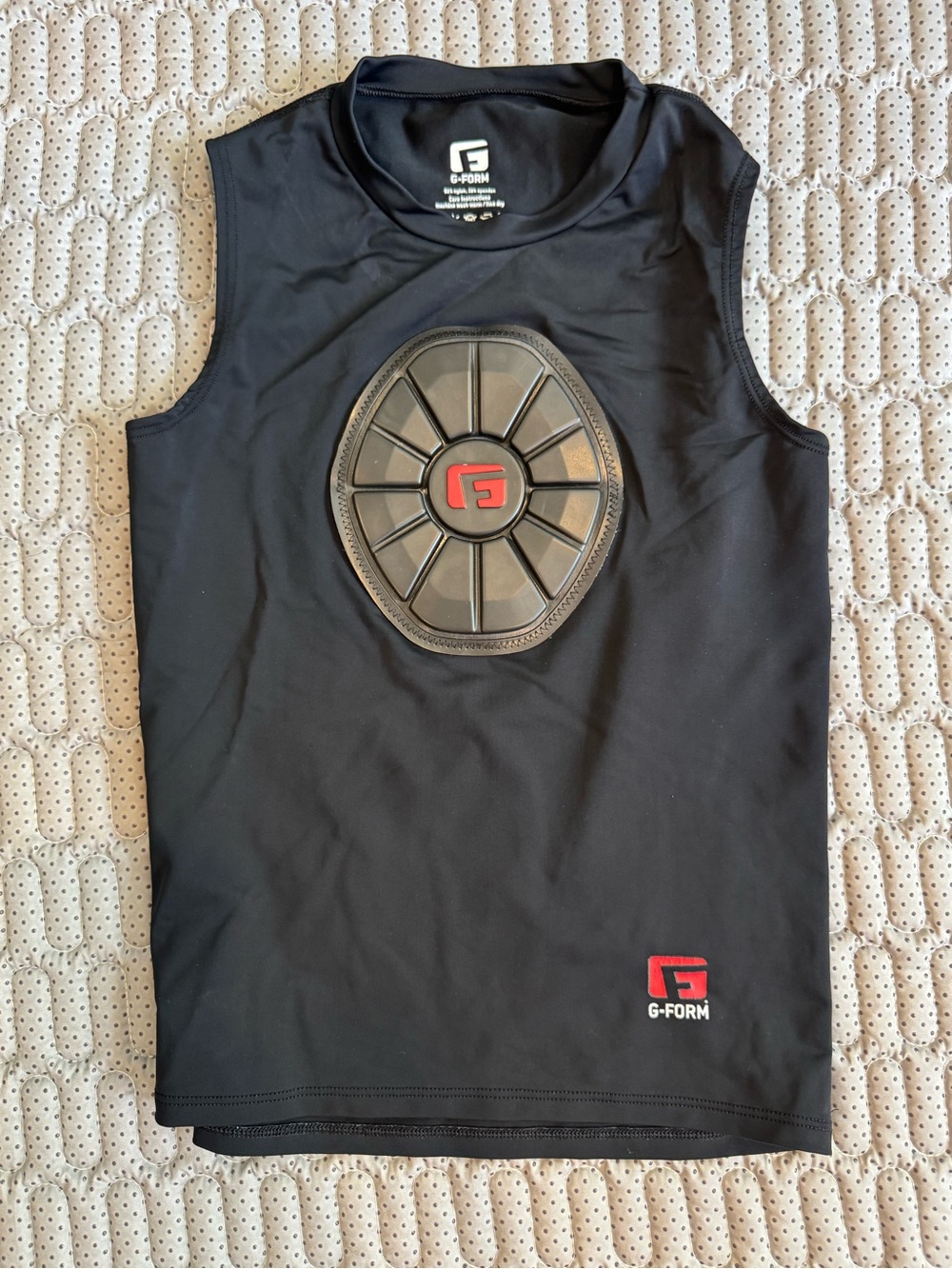 Kids' Black Protective Sleeveless Compression Shirt